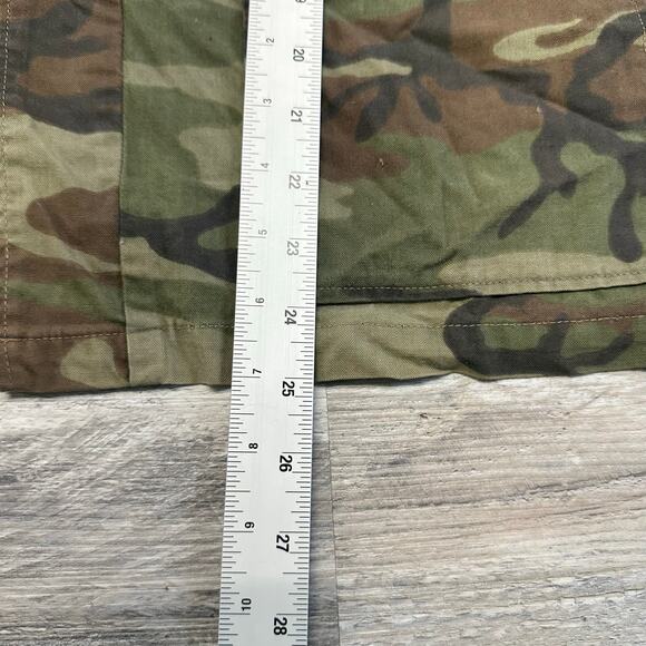 Vintage Kmart Camoflauge Mens Medium Button Down Shirt Jacket Cargo 70s 80s - Picture 6 of 7